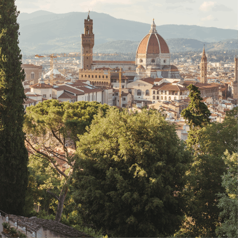 Drive thirty minutes to Florence to visit the galleries, museums, and restaurants