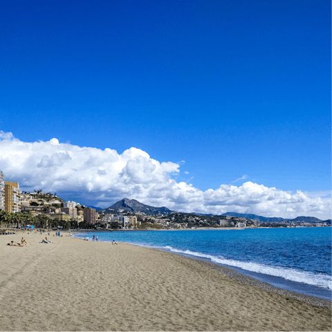 Spend a sunny afternoon on Playa de Torreblanca, just a short drive from your doorstep