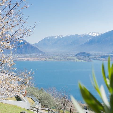 Immerse yourself in the idyllic beauty of Lake Como from this home in Vercana