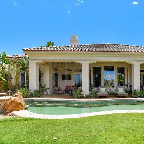 Dip in and out of the picture-perfect pool