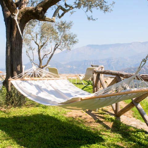 Snooze in the hammock as the sun warms your skin