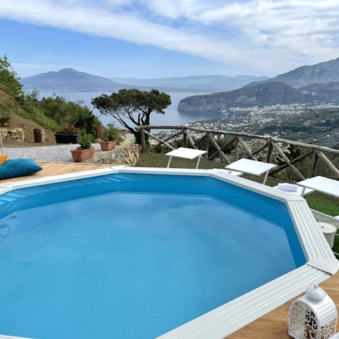 Take a dip in the pool to soak up the far-reaching views