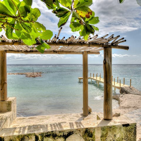 Stroll straight to the beach from your front door and dive right into the sea