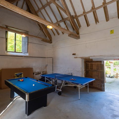 Have some fun in the communal games barn