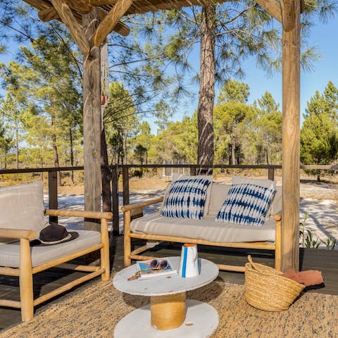 Relax with your morning coffee in the outdoor lounge area