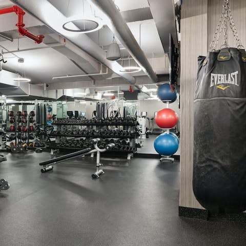 Work up a sweat in the building's guest-only gym