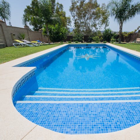 Cool off from the heat of the day with a refreshing dip in your private pool