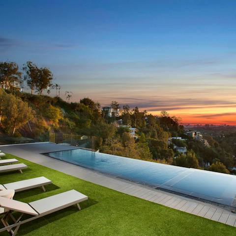 Swim in the infinity pool on the upper garden deck, with spectacular sunsets on the horizon