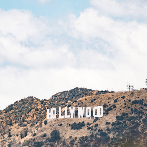 Cruise thirty minutes by car up into the hills to visit the famous Hollywood sign