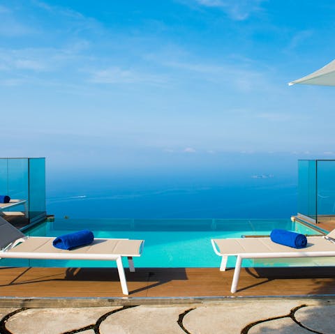 Feel inspired by the expansive views while relaxing in the heated pool