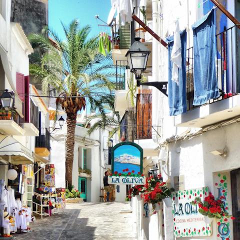 Stroll the streets of nearby Ibiza Town and sample the local cuisine