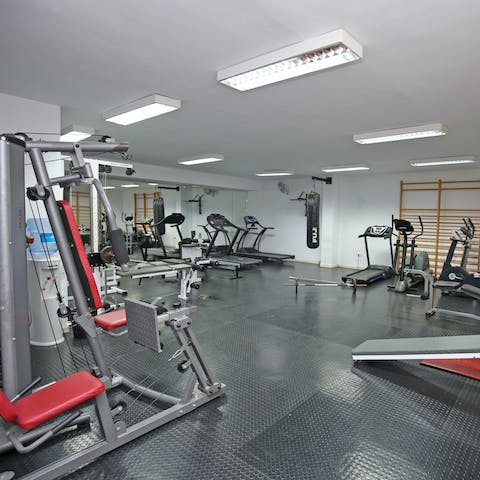 Start your mornings with an invigorating workout in the shared gym