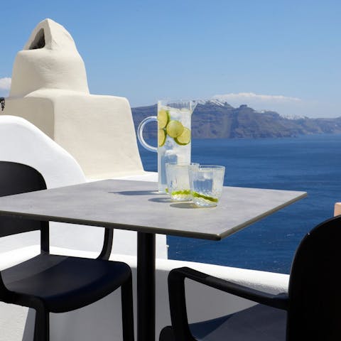 Refresh your mind, body and soul with a sunset aperitif before the views