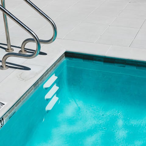 Take a cooling dip in the communal pool