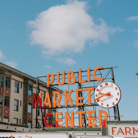 Eat lunch at Pike Place Market – it's an eight-minute drive