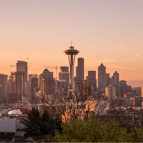 Drive eleven minutes to the Space Needle to take in the views