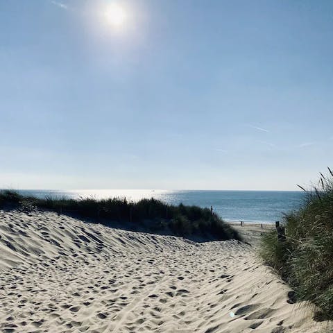 Enjoy the beautiful sandy beach, a twenty-minute walk from your home 