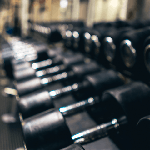 Stay on top of your fitness goals with a workout in the communal gym 