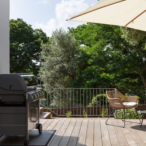 Fire up the barbecue for an alfresco banquet on the terrace