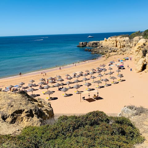 Stay in an ancient town in the Algarve, a twenty-five-minute drive from the coast