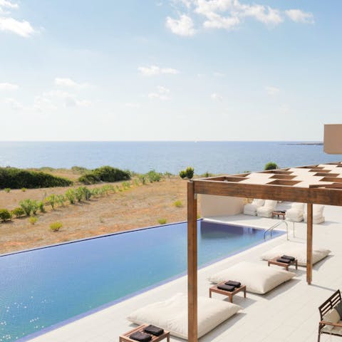 Enjoy the natural surroundings from the private infinity pool