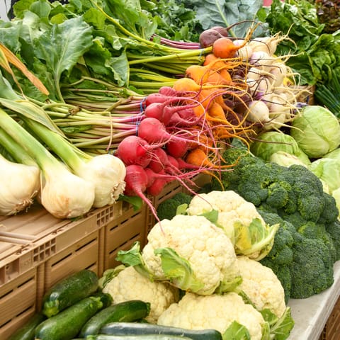 Take a trip to the nearby village's farmer's market for some fresh, local produce 