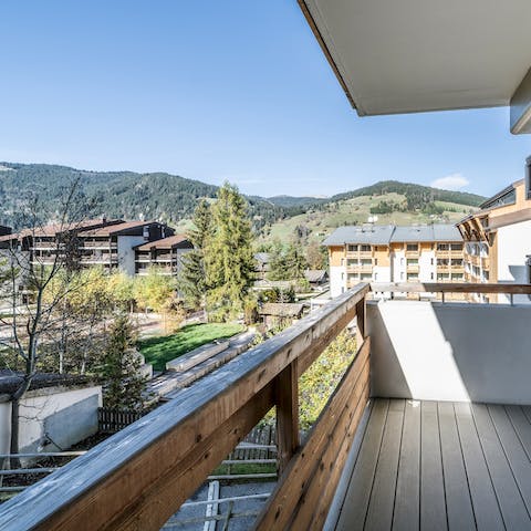 Start your days with your morning coffee amidst the crisp mountain air on the balcony