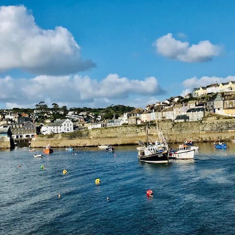 Saunter down to Mevagissey Harbour in just over five minutes