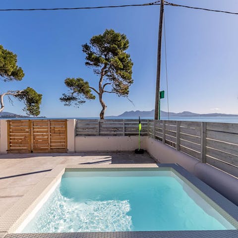 Cool off from the Balearic sun in the plunge pool