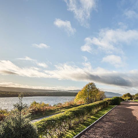 Head out on a ramble around the banks of Loch Ness, which sits just outside your front door