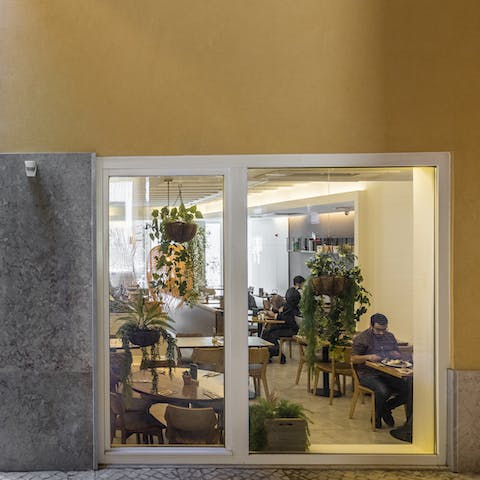 Grab a bite to eat in your building's coffee shop