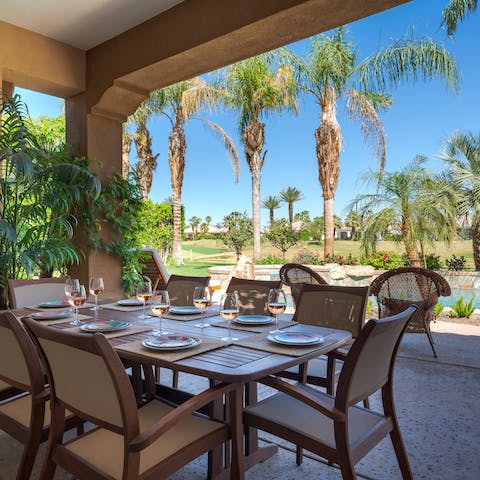 Share an alfresco supper with friends
