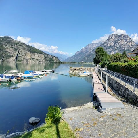 Rent a boat and spend the day on Lago di Mezzola