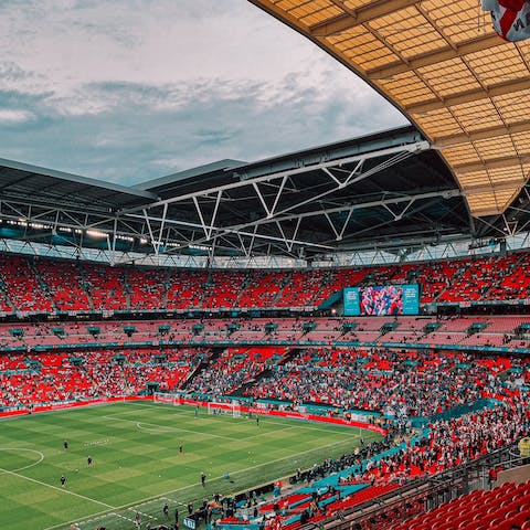 Watch a match at Wembley Stadium, just over 2 miles away