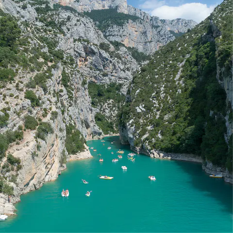 Discover the white-water rapids and cliffs of the Gorges du Verdon, a short drive away