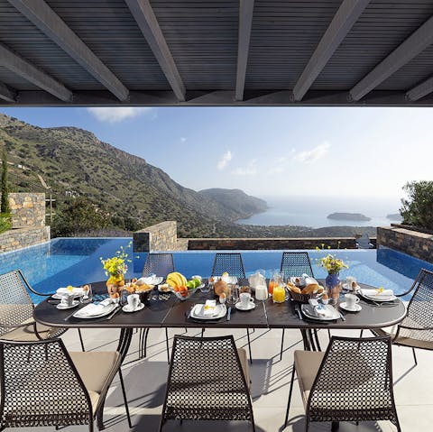 Settle in for alfresco feasts with an unbeatable view