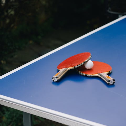 Challenge your friends to a game of table tennis