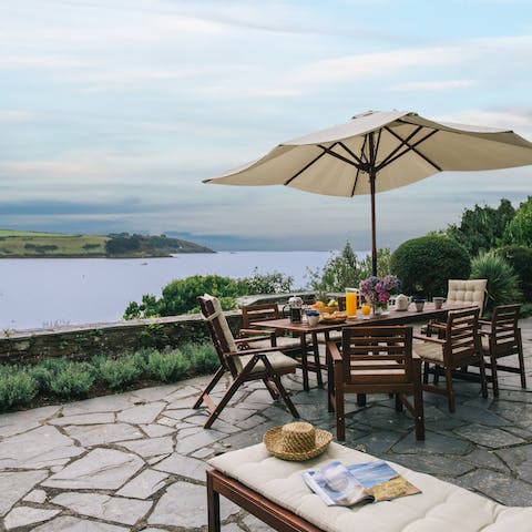 Have your breakfast overlooking the bay