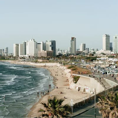 Pack up your beach bags and head for Tel Aviv's shorelines, just a five-minute stroll away