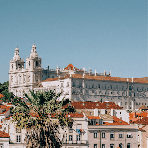 Explore Lisbon's historic Alfama district, an easy walk away