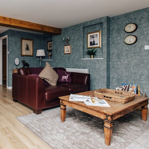 Relax after a strenuous hike with a book or a movie