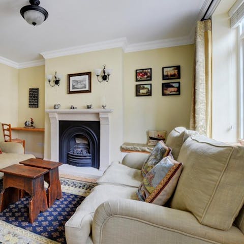 Cosy up in front of the gas fire with a good book