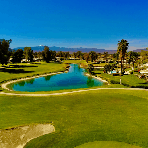 Head to the PGA West golf courses in the area, just a ten-minute drive