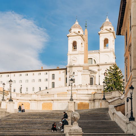Stay in the heart of Rome, just seconds away from the Spanish Steps