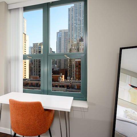 Take in city views during the work week