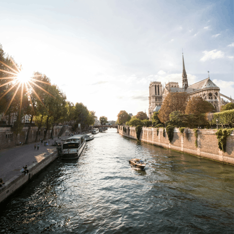 Explore on foot by wandering along the nearby Seine