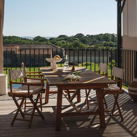 Sip sundowners on the raised terrace, or stroll to the nearby village, dotted with bars and restaurants