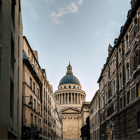 Admire the historic Panthéon – it's three minutes away on foot 