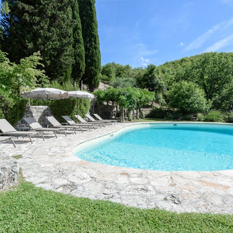 Experience total relaxation while lounging by the pool