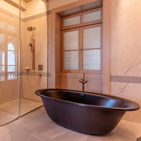 Indulge in a pamper session from one of the spa-like bathrooms 